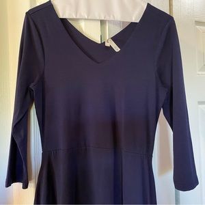 Pact cotton 3/4 sleeve midi dress